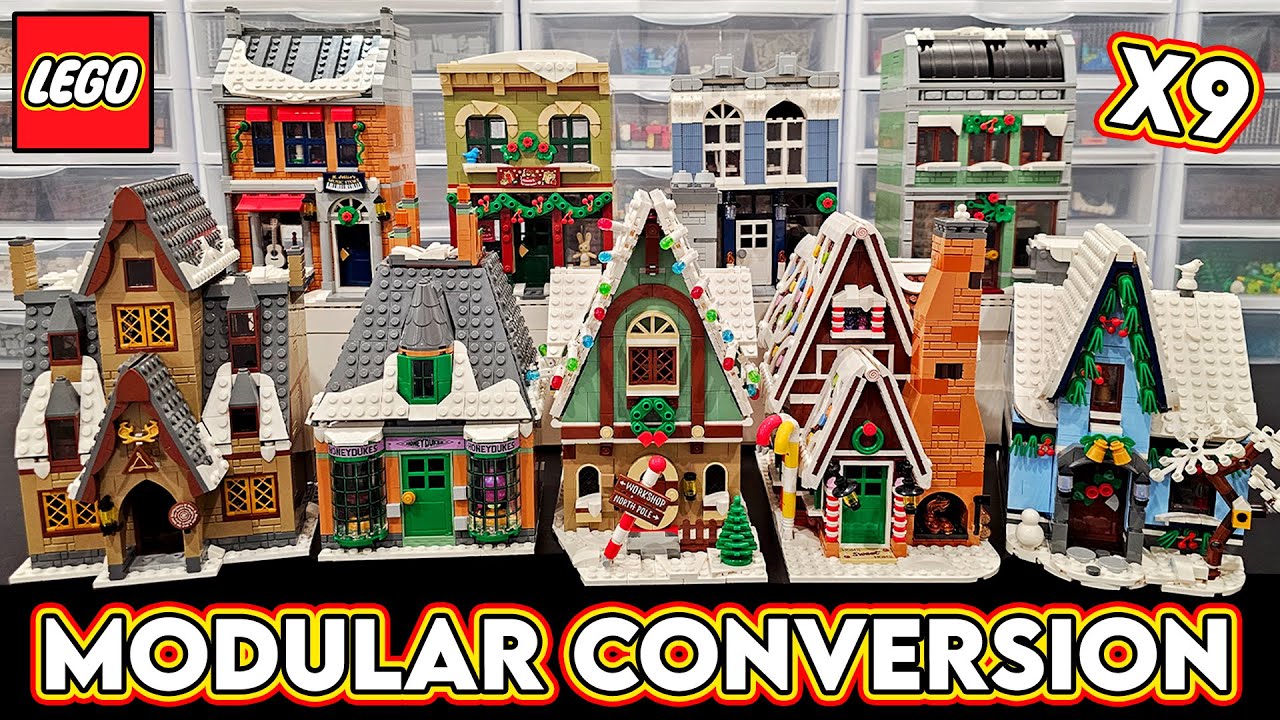 9 модульных зданий LEGO Winter Village!