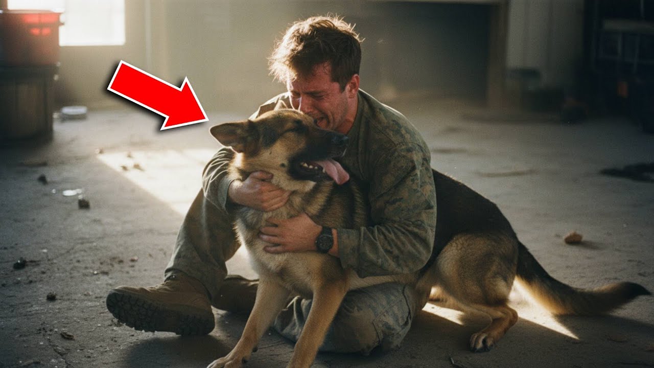 Was passiert, wenn ein Schäferhund nach 1 Jahr seinen Marine Papa sieht Pure Liebe!