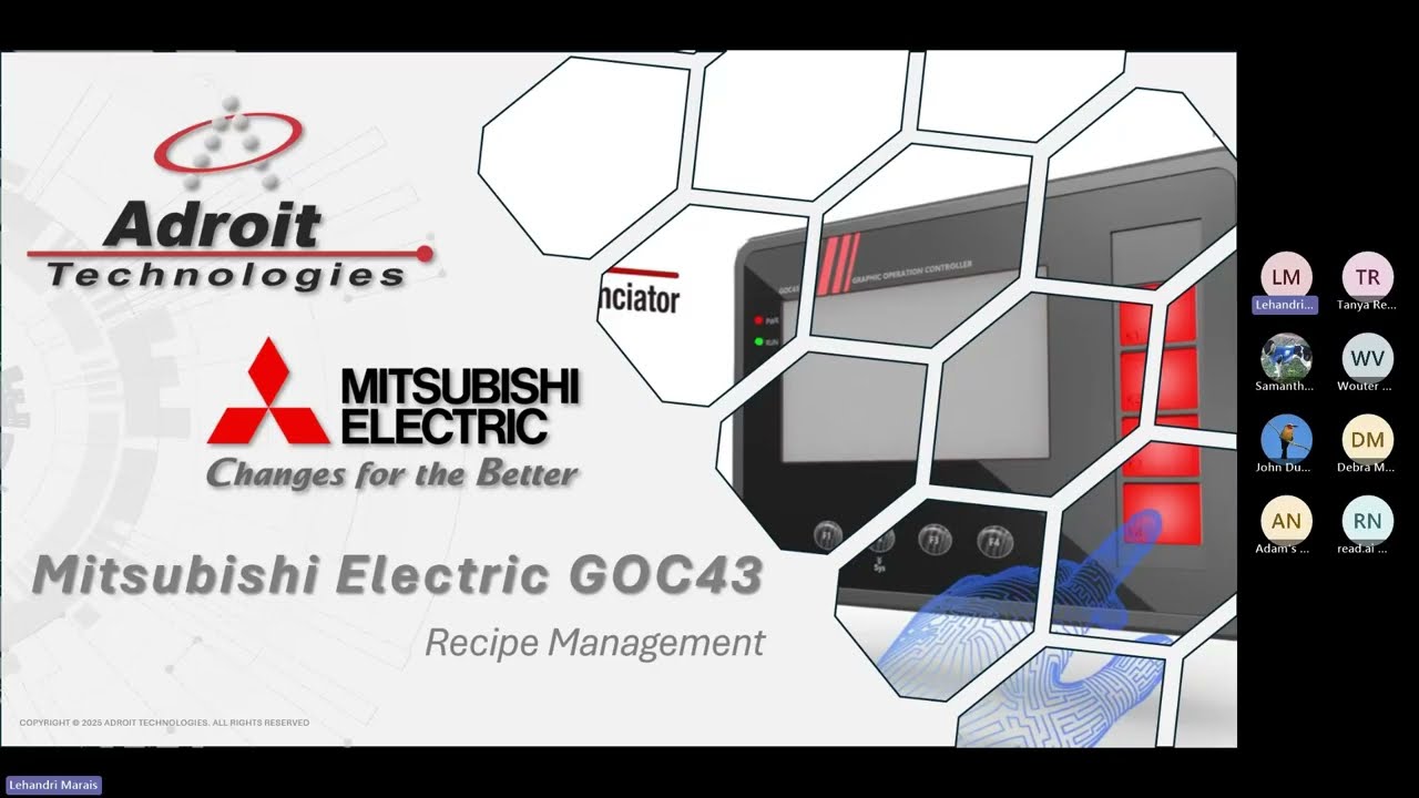 Recipe Management | Webinar 10 Mitsubishi Electric PLC & HMI