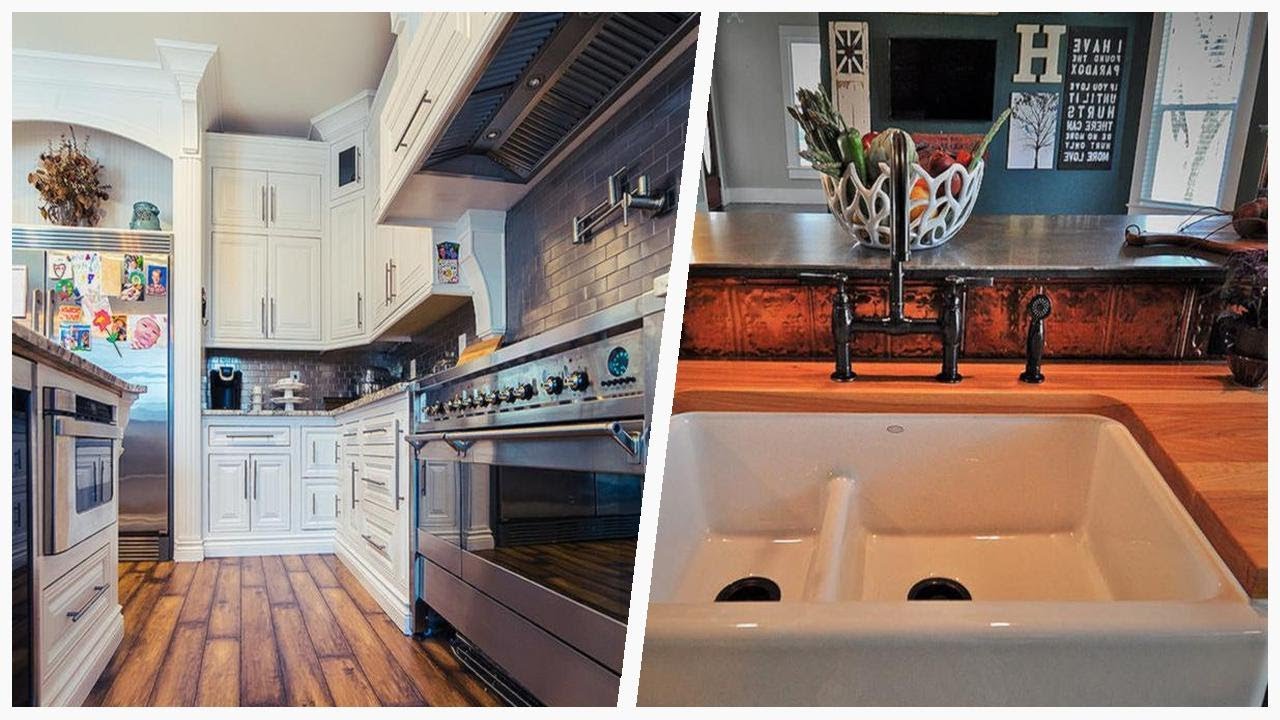 75 Farmhouse Kitchen With Metal Backsplash Design Ideas You'll Love 😊