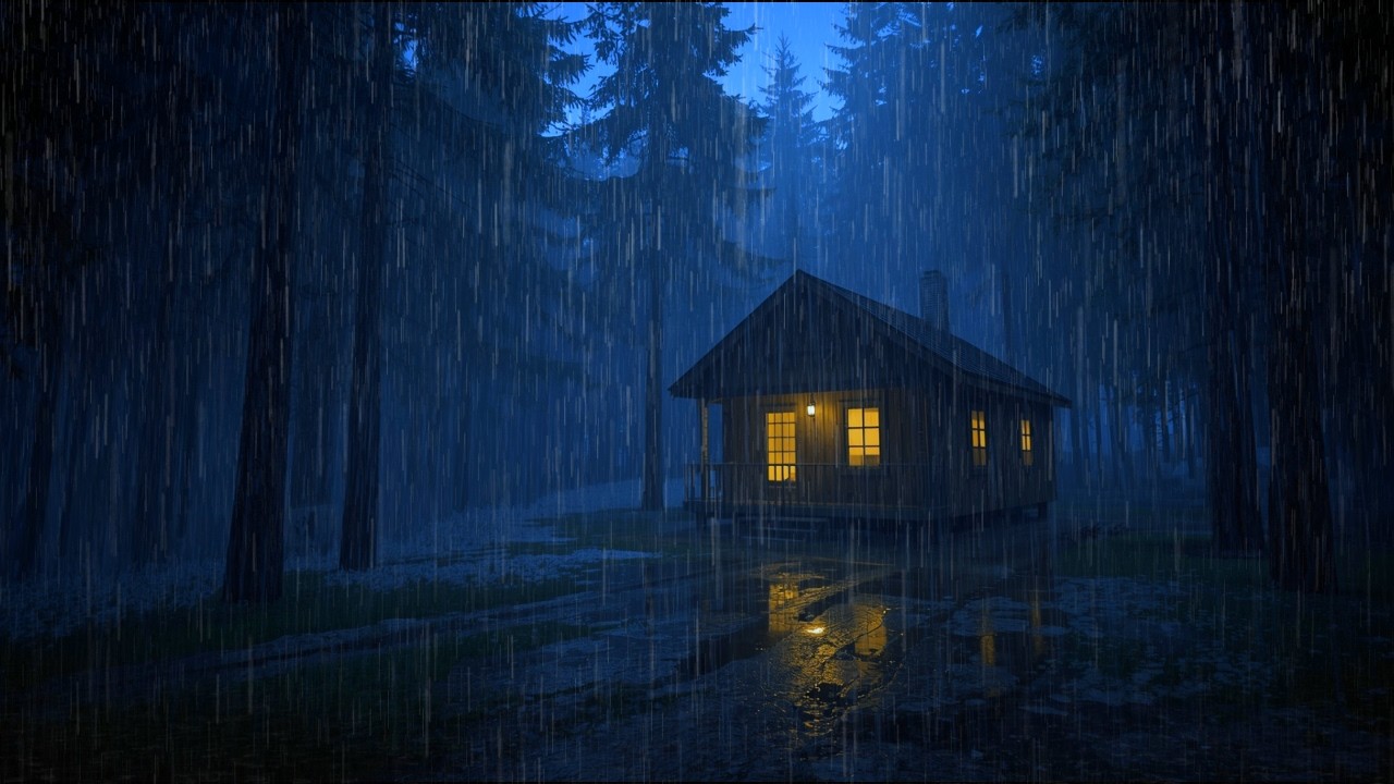 Strong Rain on Roof 🌧️ Deep Sleep in Minutes | Insomnia Cure ASMR