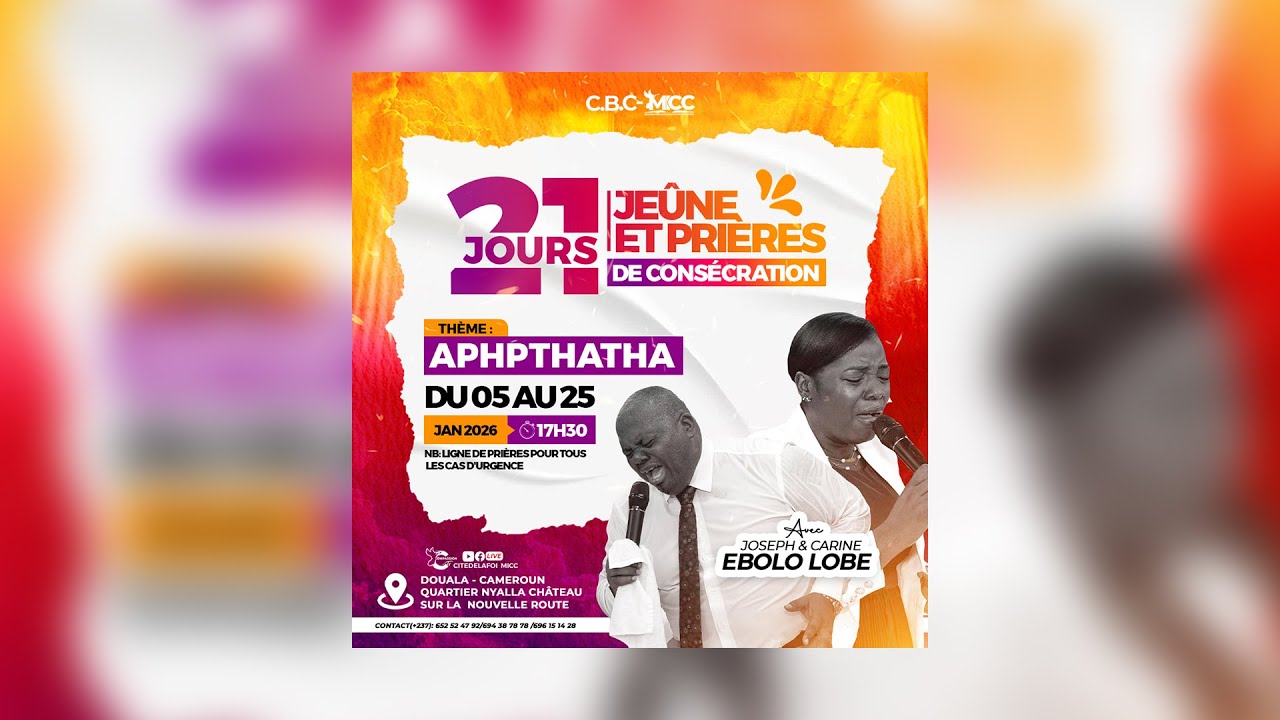 VOUS REGARDEZ NOTRE PROGRAMME DE 21 JOURS DE JEUNES ET DE PRIÈRES