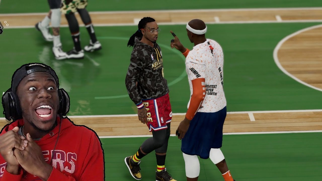 QUAVO GETS INTO FIGHT ON COURT IN NBA LIVE 19!!