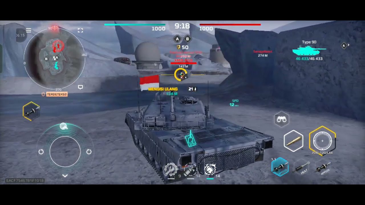 Type 90 tank yang pertama kali ku bawa ke pertempuran (MWT tank battle)