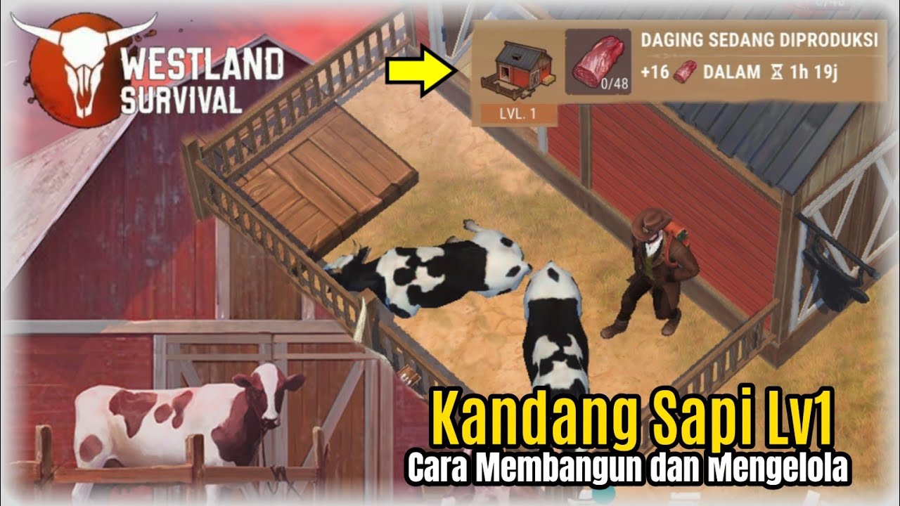 Membangun Kandang Sapi Level 1 - Westland Survival