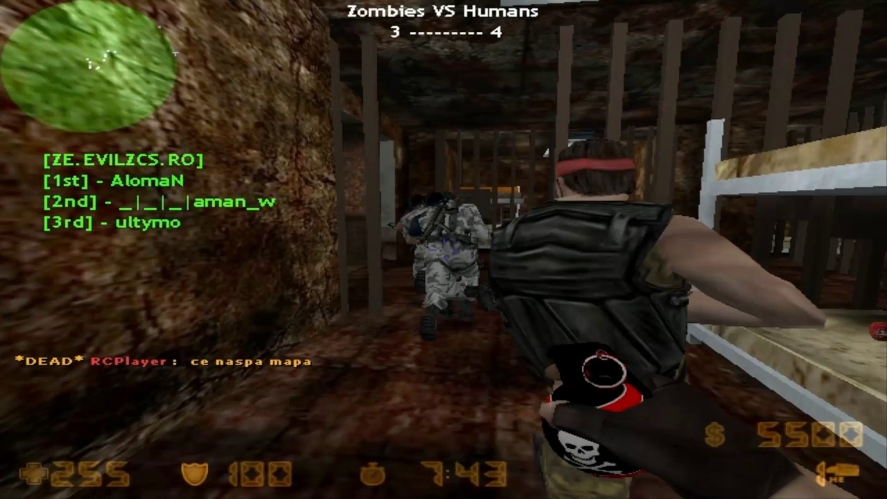 Counter Strike 1.6 Zombie Escape - ZE.EVILZCS.RO - Map: ze_sanatorium_evilzcs_fix3