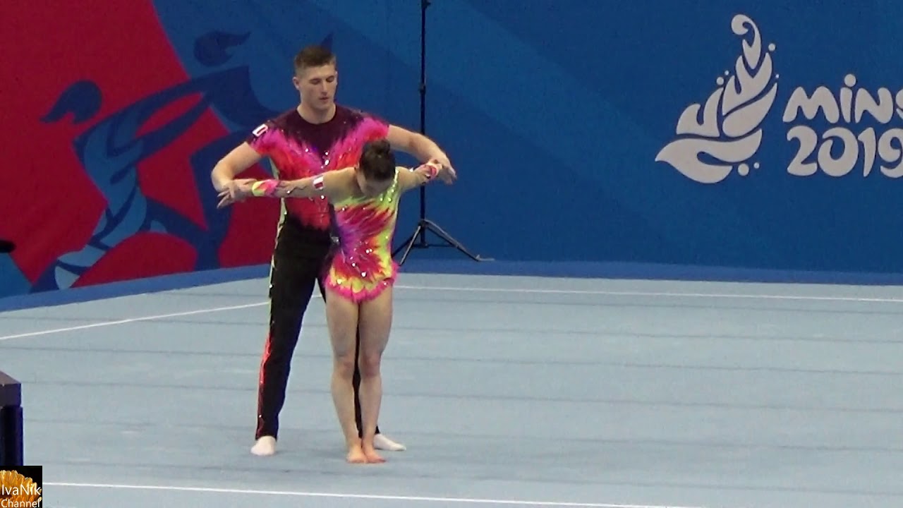 ACROBATIC GYMNASTICS FRANCE mixed pair FINAL II European Games 2019 MINSK