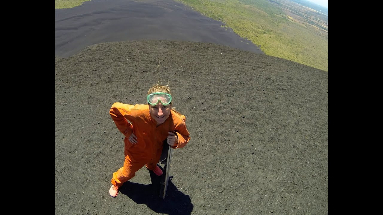 Volcano Boarding Down Cerro Negro