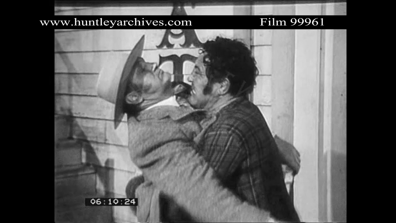 Very good Fist-Fight from a 1940's Western.  Archive film 99961