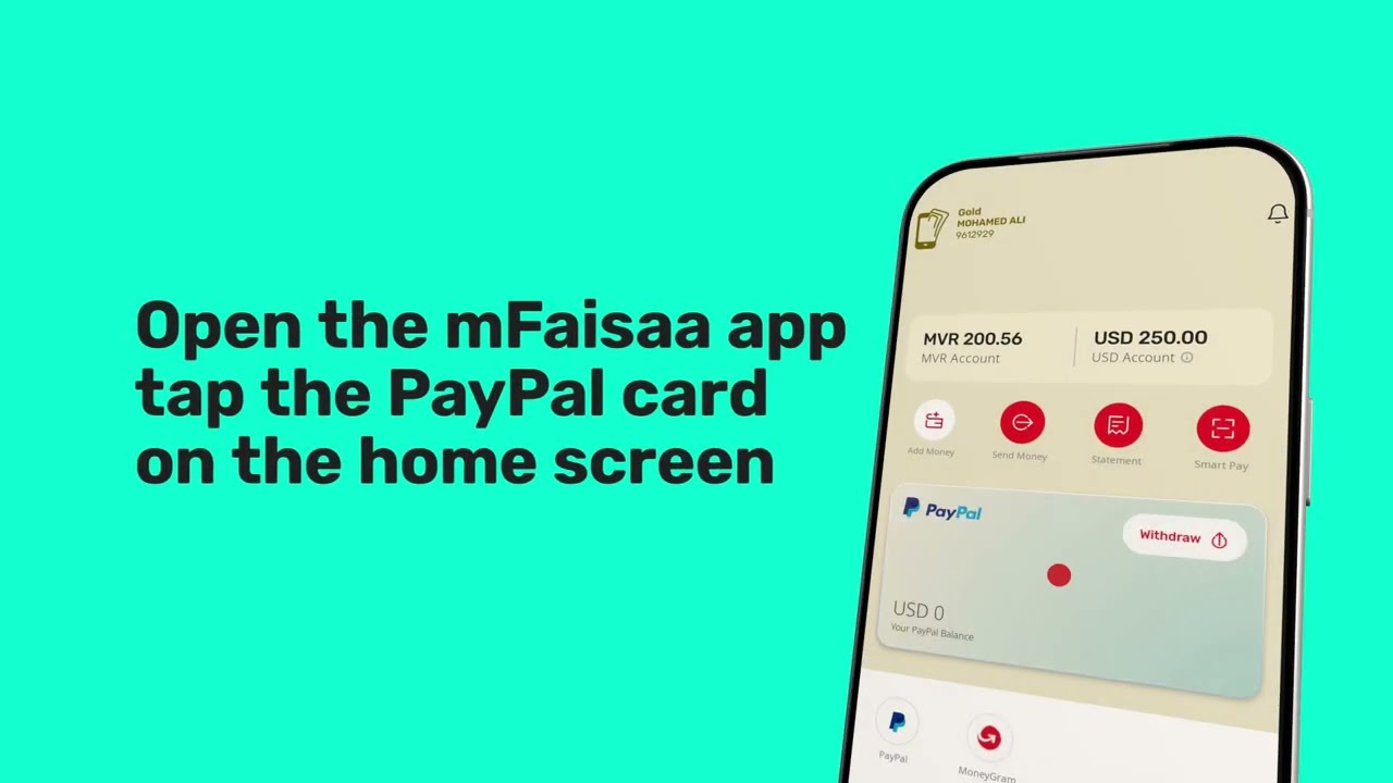 Seamlessly Top Up Your PayPal Account Using mFaisaa