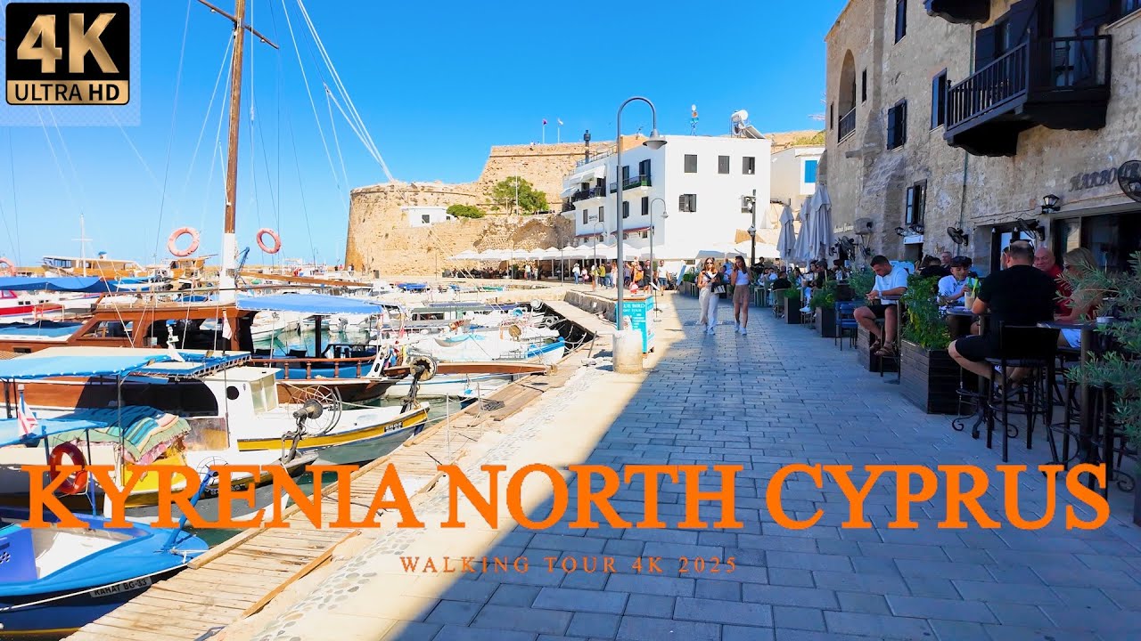 2025 Kyrenia North Cyprus Walking Tour 4K | Beautiful Coastal City Walk