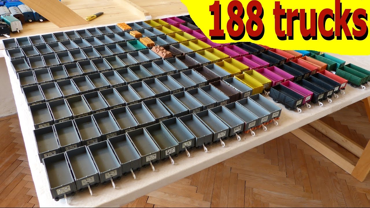 プラレール Tomy Thomas - Longer trains Vol.20: 188 trucks running at the same time [HD]