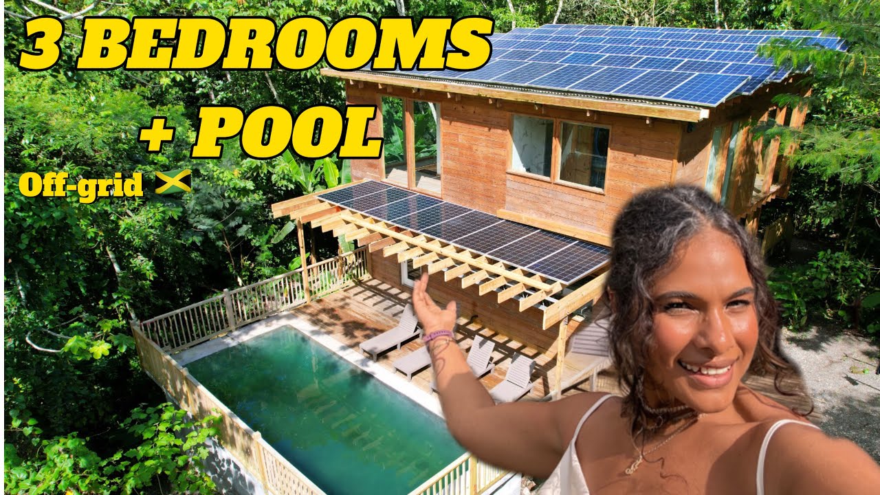 Экскурсия по моему 3-спальному автономному домику с бассейном на Ямайке 🇯🇲
