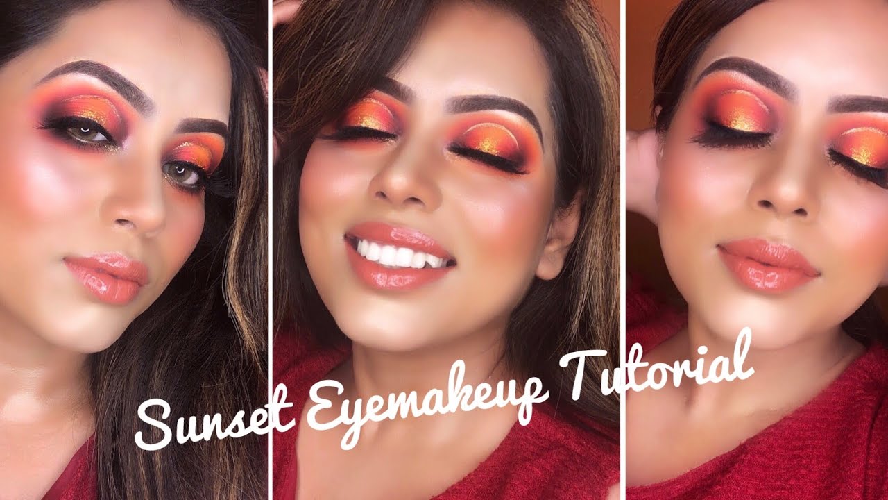 SUNSET 🌅 Eyemakeup tutorial / Boishakhee’s Makeup tutorial