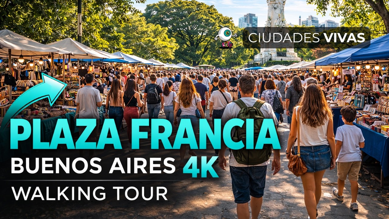 Plaza Francia Buenos Aires Walking Tour 4K | Feria de Recoleta