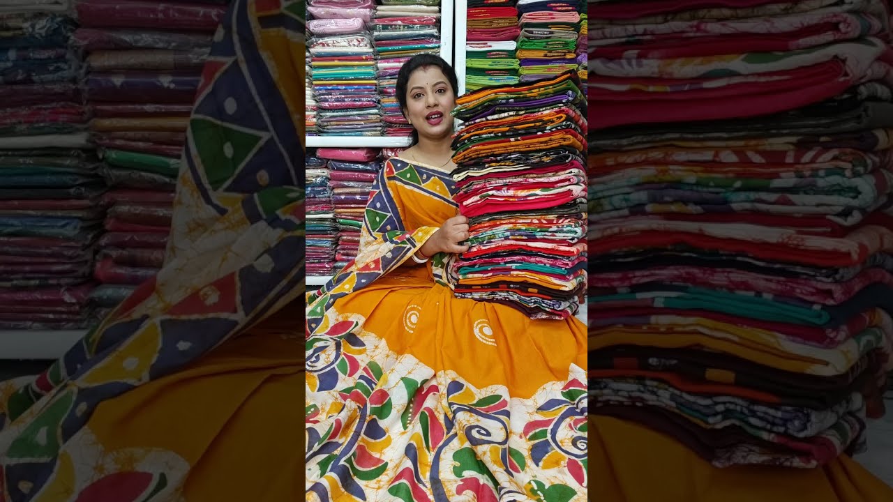 Pure Cotton Mom Batik Saree Live || মোম বাটিক শাড়ি কালেকশন লাইভ || Mom Batik Saree