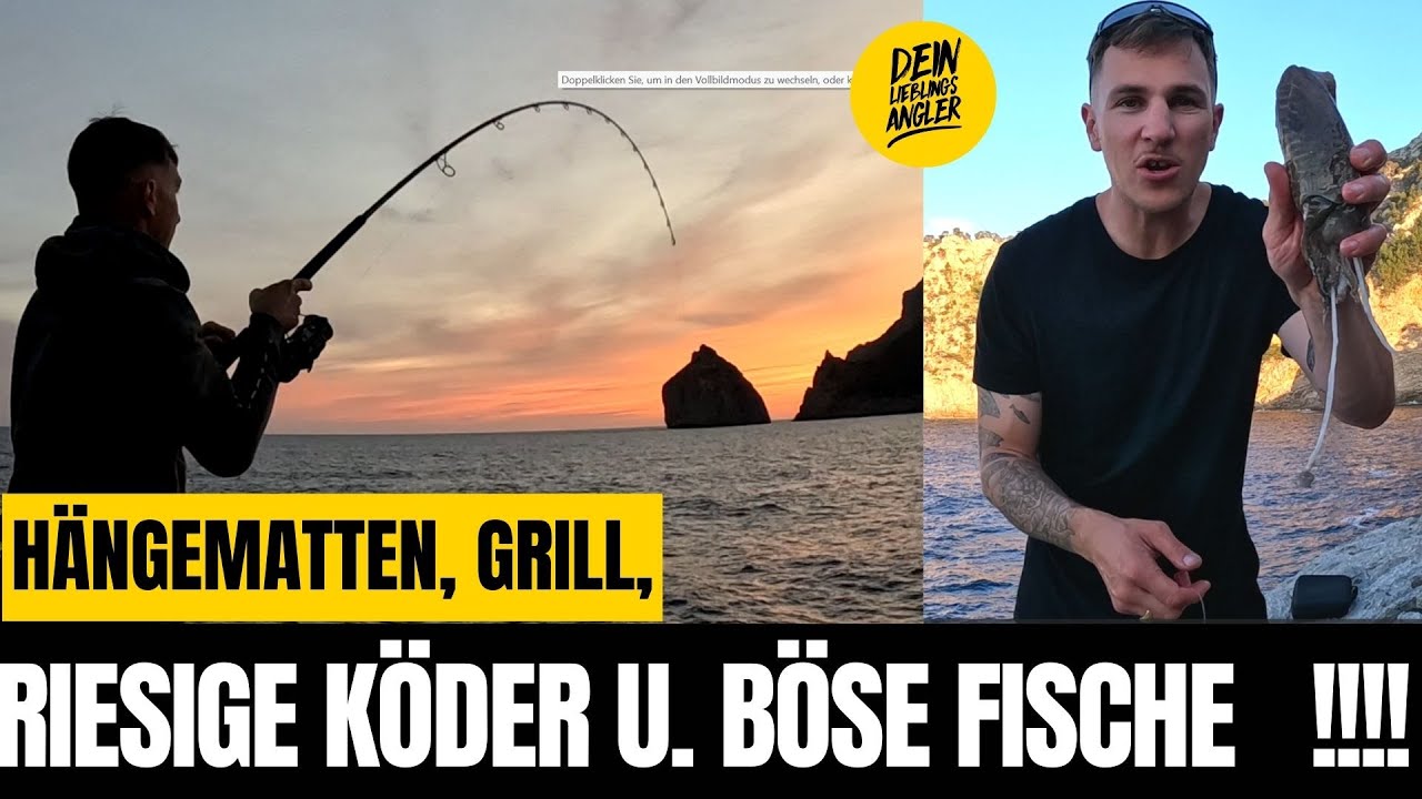 ANGELN und &Uuml;BERNACHTEN in den Klippen Mallorcas!!!!