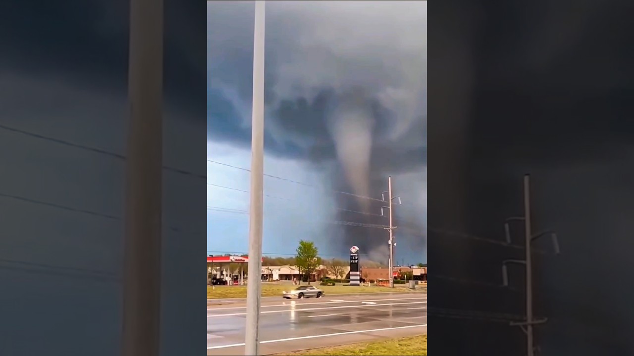 Massive Tornado 2025 #shorts #Tornado #warning #wind #damage #rain #thunder #thunderstorm #twister