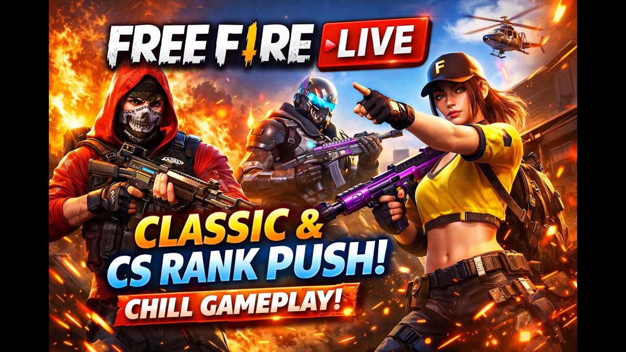 Free Fire Live 🔴 | Classic & CS Rank Push | Chill Gameplay