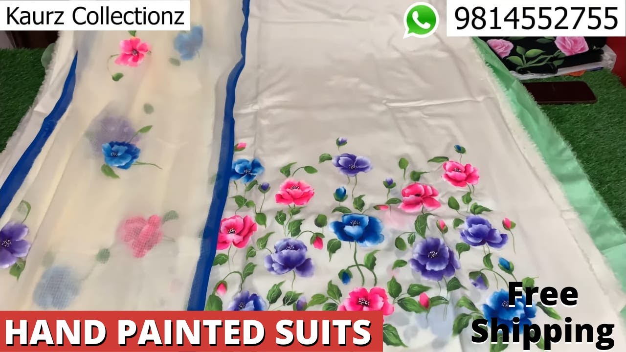 New Collection of Beautiful and Gorgeous Hand Painted Suits