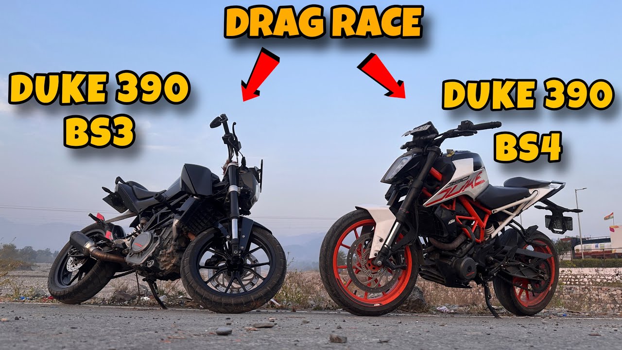 DUKE 390 BS3 vs DUKE 390 BS4 DRAG RACE TOPEND TEST | The Raw Power Unleashed