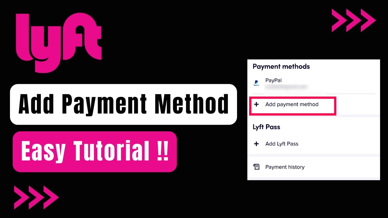 Как добавить способ оплаты на Lyft!