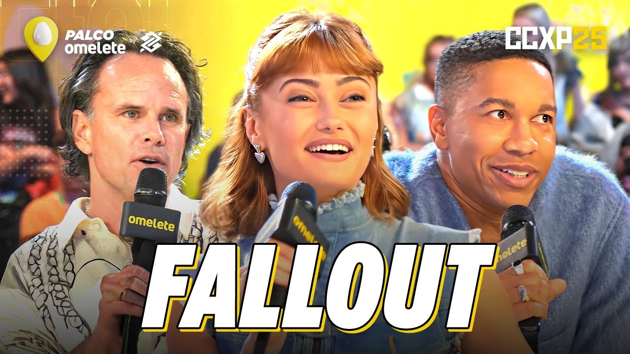 LOUCURA! FALLOUT 2 na CCXP25: Ella Purnell, Walton Goggins e elenco no Palco Omelete by BB!