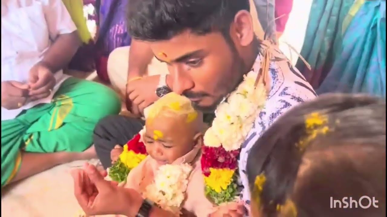 Kadu kuthal function for baby in temple #trending #motai #treditional #baby #kids