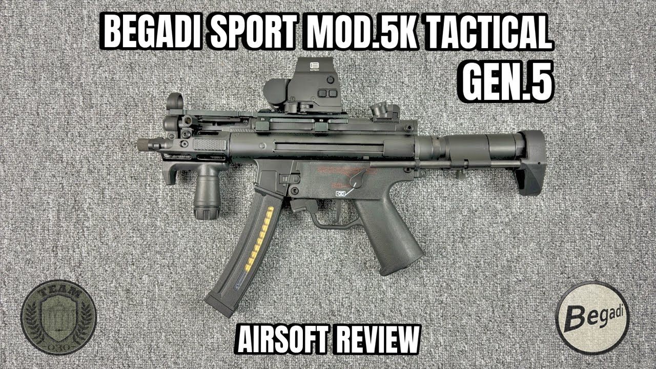 [R] BEGADI Mod5K Tactical MP5k S-AEG (CM.041K) mit EFCS, FSWS, Begadi Pro Internals, Stroked Gearset