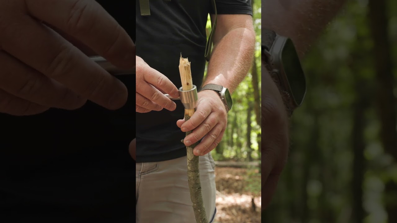 SIMPLE Way To Make A Wooden Hammer! #survival #camping #outdoors #bushcraft