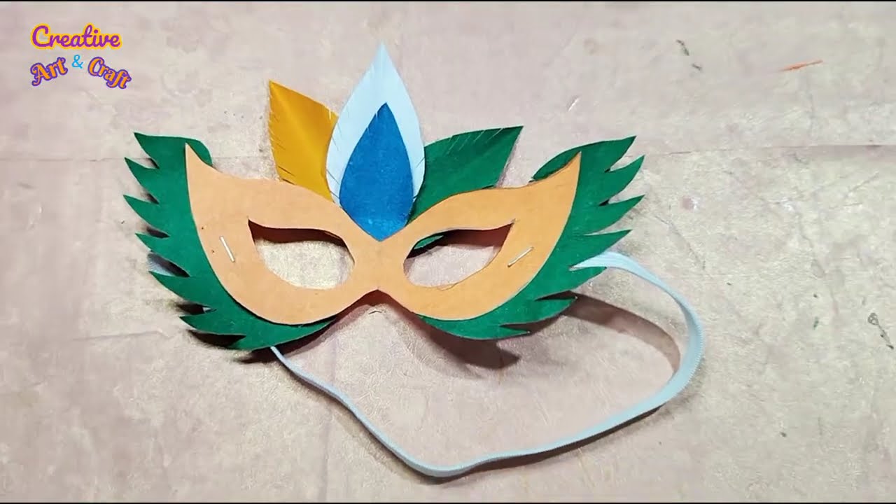 Tri-colour eye mask for kids | eye mask making with paper | take away for kids @CreativeArtCraft84 