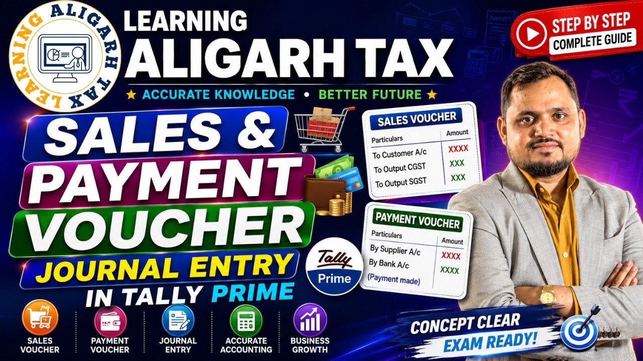 Sales & Payment Voucher Journal Entry in Tally Prime | Party Ledger & Statement Clearance