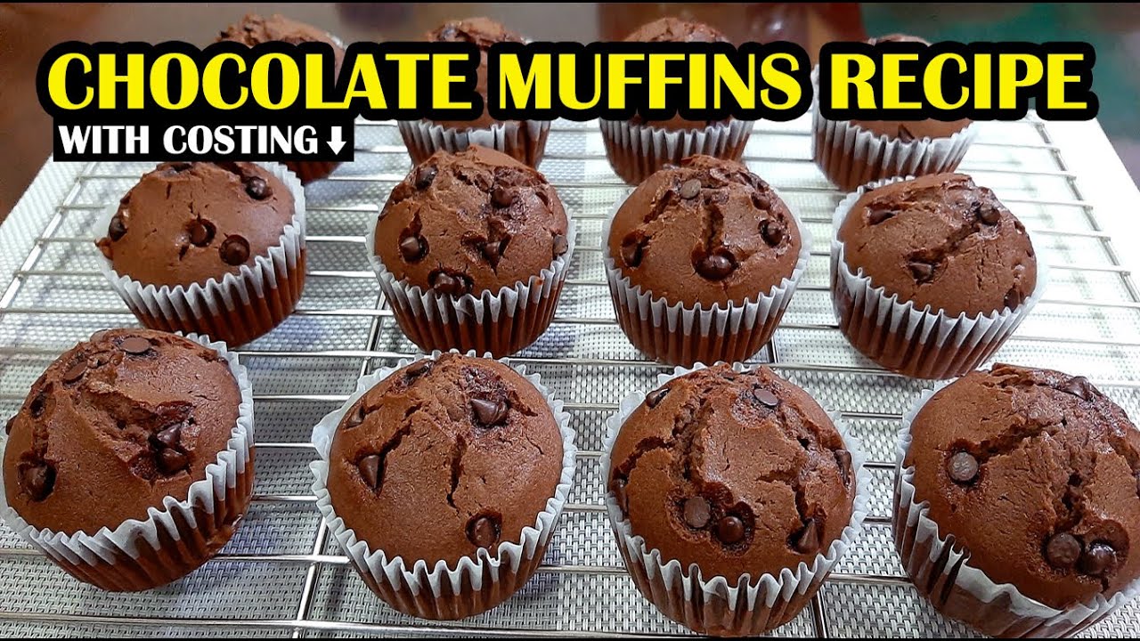 EASY CHOCOLATE MUFFINS RECIPE WITH COSTING | HOW TO MAKE CHOCOLATE MUFFINS WITH CHOCO CHIPS