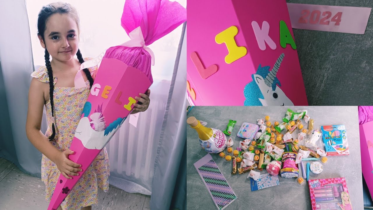 🎉 #schult&uuml;te #1klasse #schulkind 2024 #einhorn  #angelika  🎉