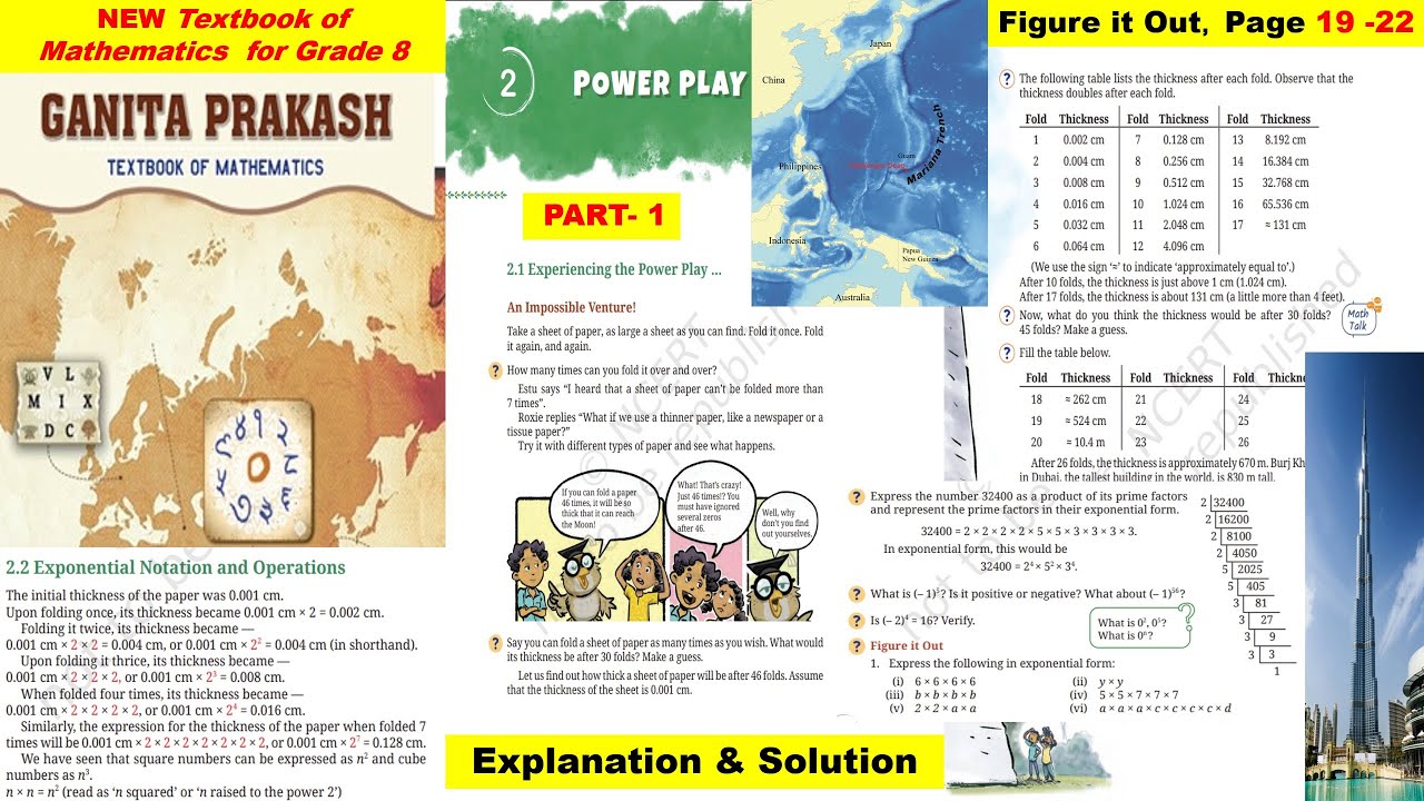 Class 8 Maths || Chapter 2 || POWER PLAY || Part -1 || GANITA PRAKASH || New NCERT ||