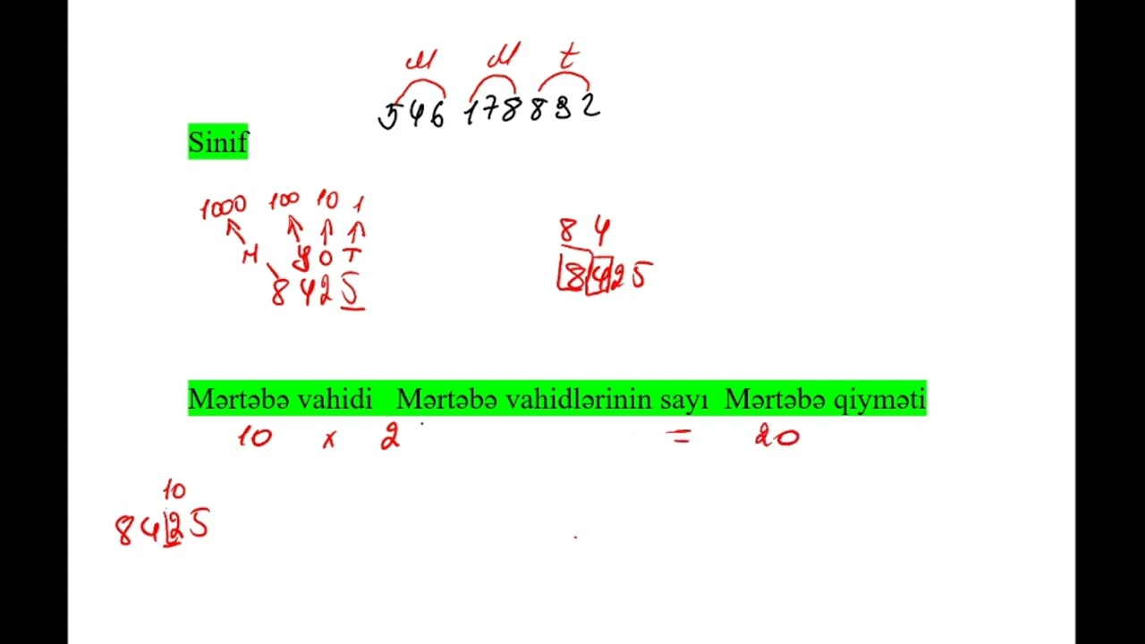 Mərtəbə və sinif anlayışı
