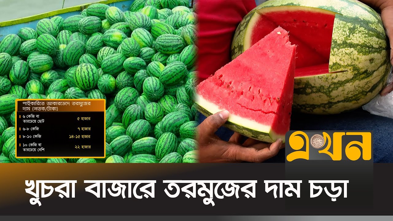 তিনগুণ বেশি দামে তরমুজ কিনতে হচ্ছে ভোক্তাকে | Watermelon Price | Bazar Update | Ekhon TV
