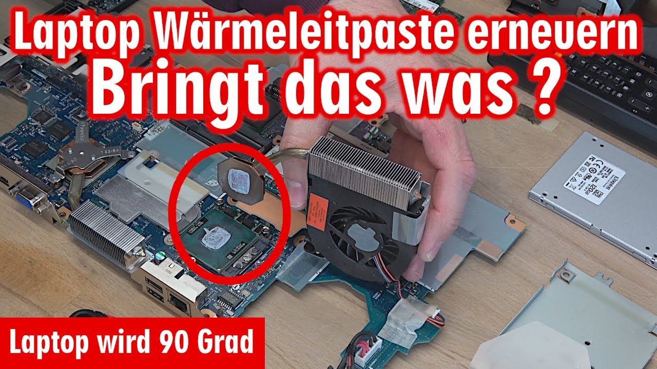 Laptop Wärmeleitpaste erneuern 👉️ Bringt das was? ▪️ Notebook wird heiß 🔥 Mainboard ausbauen