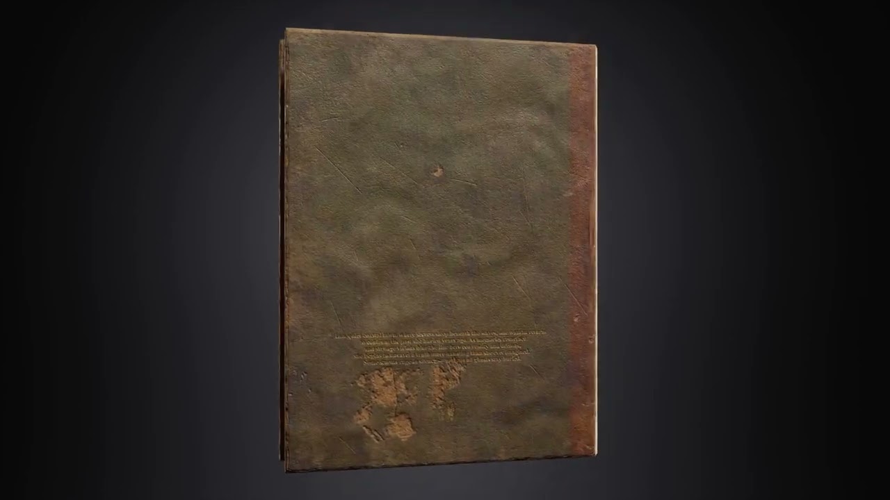 Book 3 Lighting & Material Response: Close-up of roughness and normal map details on books.
