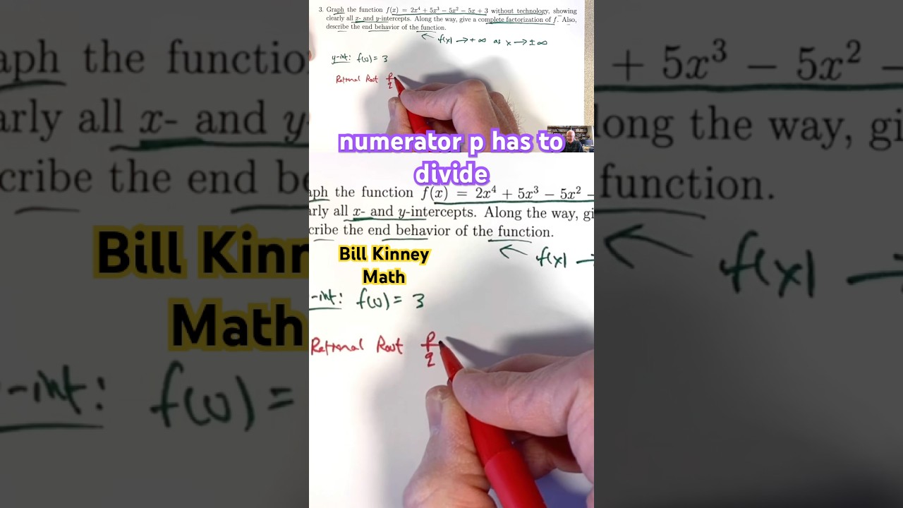 ✅ Finding Possible RATIONAL ROOTS (The p/q Trick!) ✅  (Rational Root Theorem)