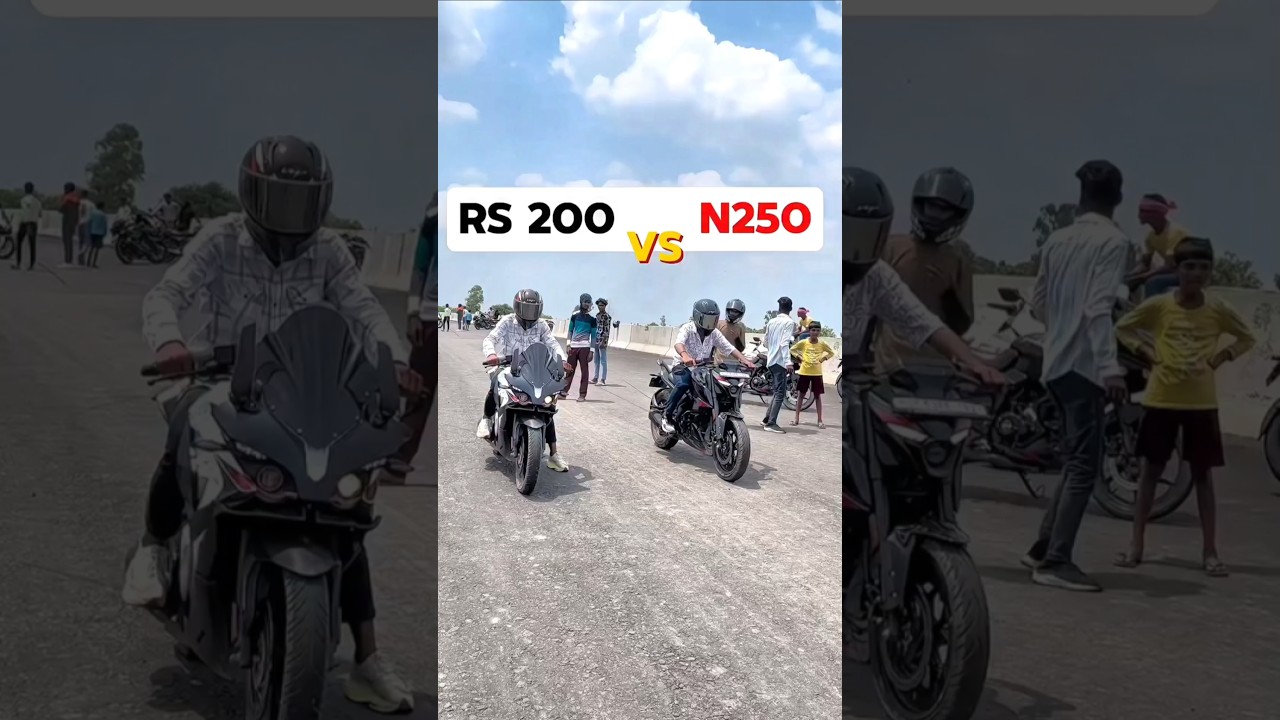 Pulsar N250 vs RS200 drag race #n250 #pulsarn250 #pulsar #shorts