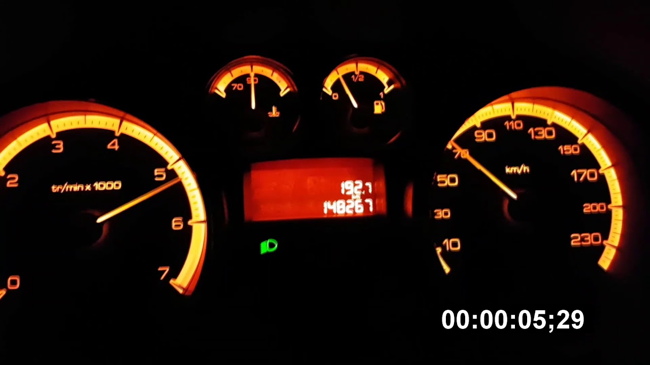 Peugeot 308 SW 1.6 VTi 16v 120HP acceleration 0-100km/h