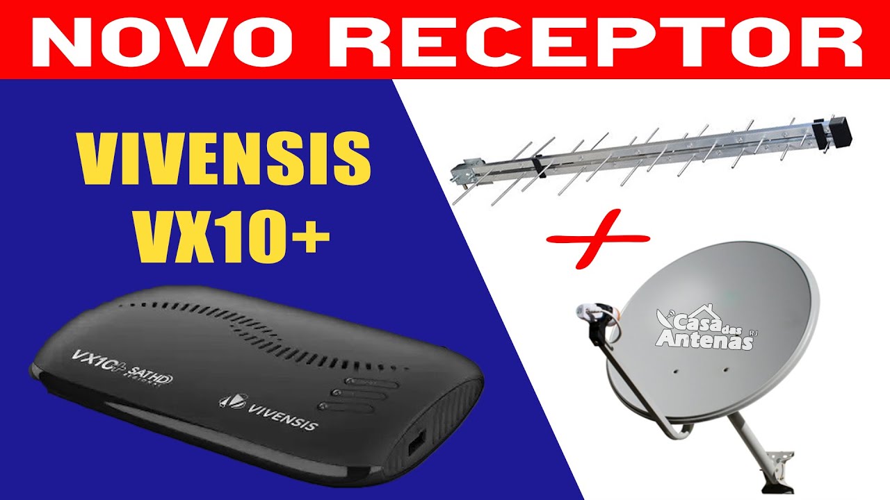 CHEGOU O NOVO VIVENSIS VX10+ PLUS -  RECEPTOR DA NOVA PARABÓLICA COM CONVERSOR DIGITAL TERRESTRE