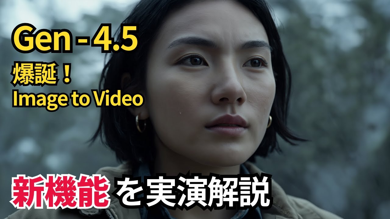 Runway Gen-4.5｜Image to Videoが本気で進化！「動き」と新機能を実演解説