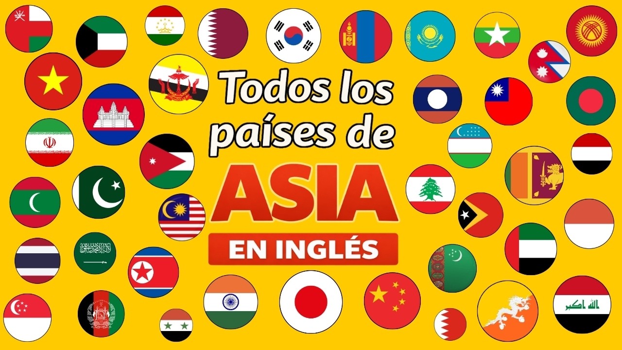 TODOS los Países de ASIA en Inglés | Aprende Inglés fácil