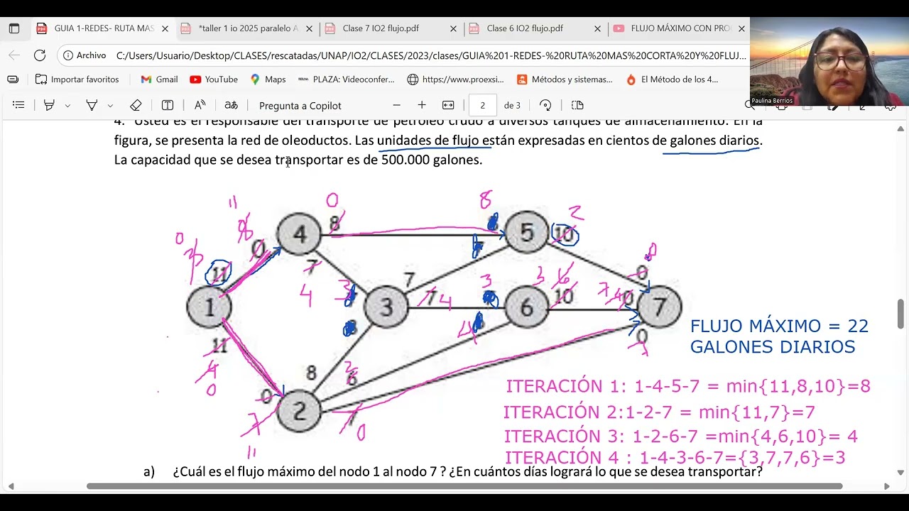 EJERCICIO DE FLUJO MÁXIMO, CON ALGORITMO DE FORD FULKERSON EXPLICADO DESDE CERO!