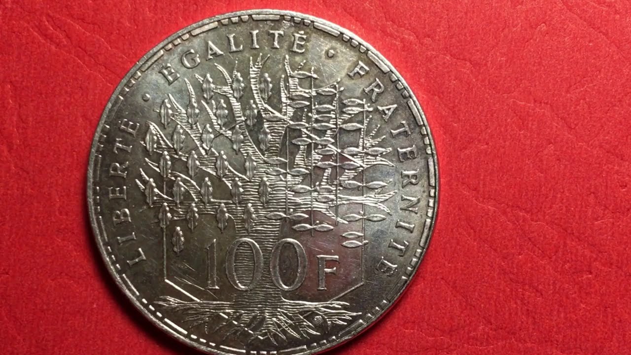 1983 France 100 Franc Coin - Valuable 90% Silver - Republique Francaise