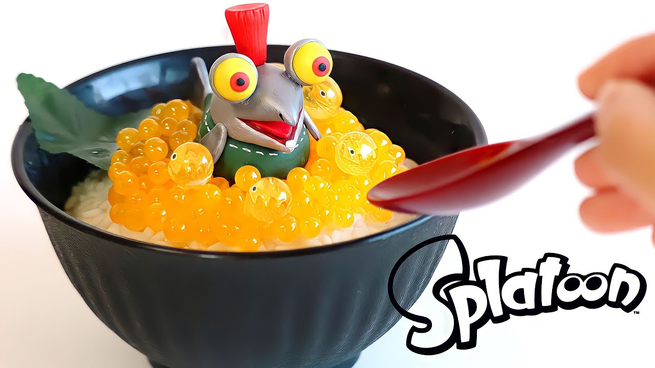 【粘土工作】コジャケと金イクラ丼 作ってみた〜How to make Smallfry and Golden Egg rice bowl with clay〜【スプラトゥーン】