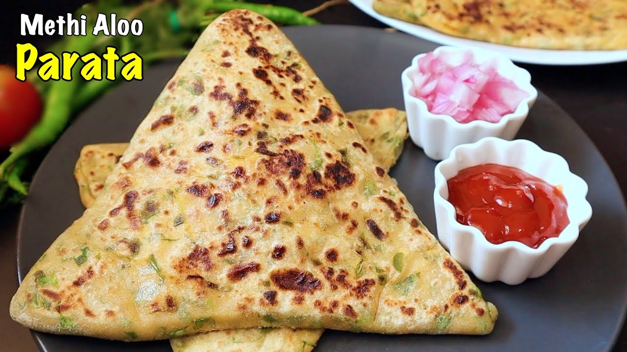 మేతి ఆలూ పరోటా ఇలాచేయండి సూపర్ టేస్టీగా తినేయచ్చు😋 | Soft Parata Recipe Telugu | Methi Aloo Parata