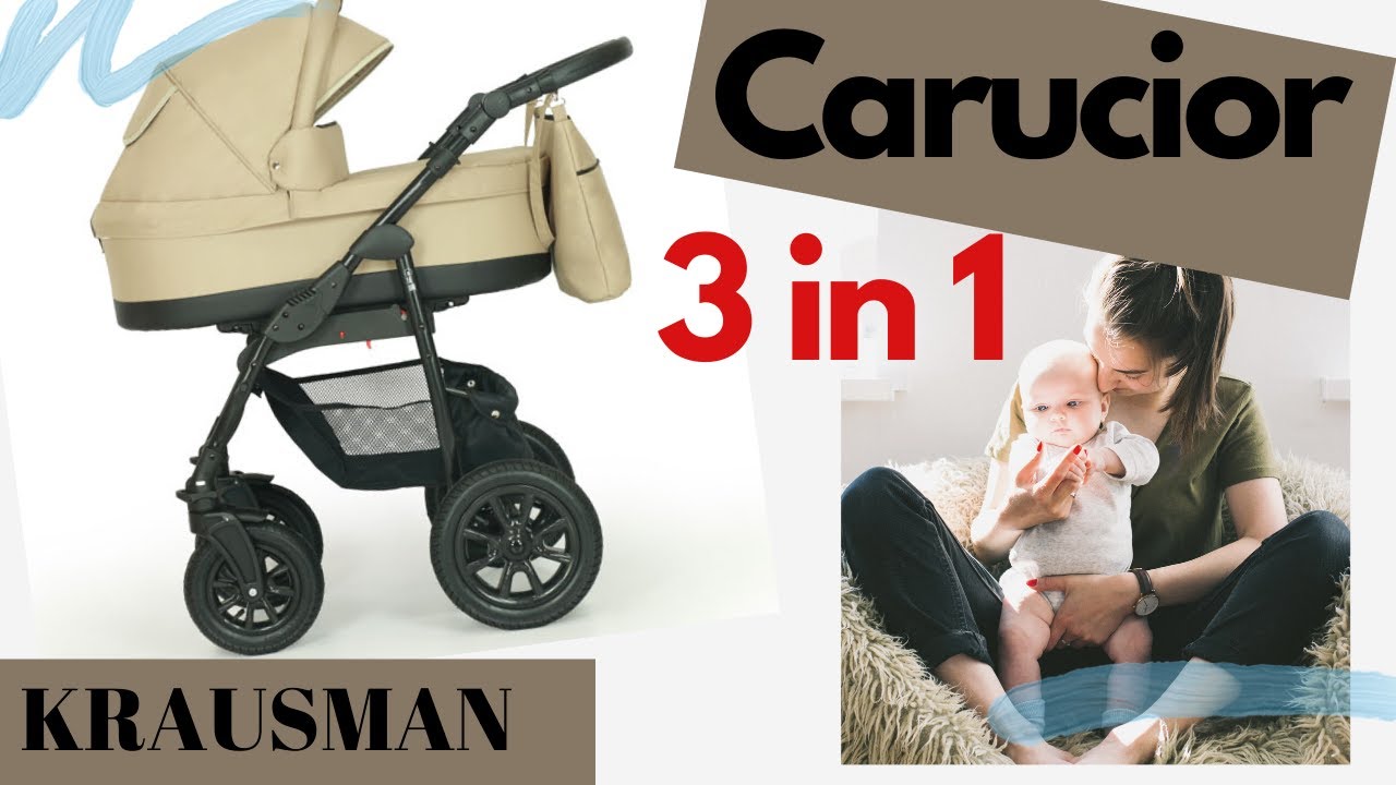 Carucior 3 in 1 pentru copii – prezentare si montaj (Krausman)